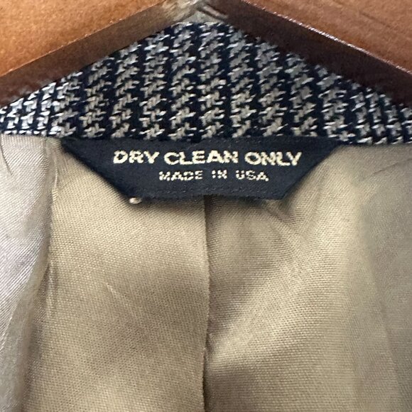 VTG Bill Blass Sport Coat Jacket Casual Men 40R Glen Check Pattern Wool 90s Prep - Picture 4 of 15